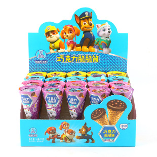 汪汪队儿童零食巧克力脆筒冰淇淋甜筒好吃的小孩休闲美味小吃礼物
