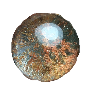 1月22日圆形天然绿幽灵戒面蛋面裸石红幽灵白幽灵可编绳彩幽灵原