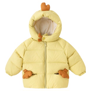 嘟嘟家儿童短款羽绒服冬季男童外套保暖杜邦三防女宝衣服宝宝冬装