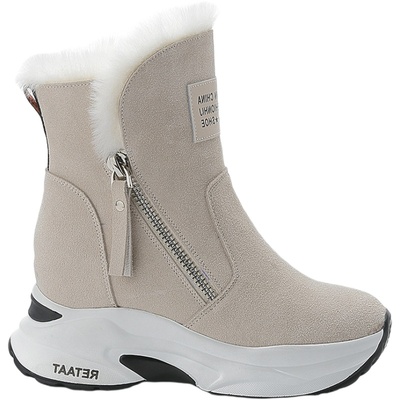 雪地靴女加绒保暖轻便内增高时尚