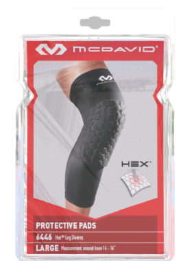 美国进口McDavid蜂窝防撞护膝迈克达威篮球运动护具6446R护膝护腿