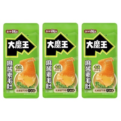 盐津大魔王素毛肚香菜麻酱六必居魔芋爽办公室解馋辣味小吃零食品
