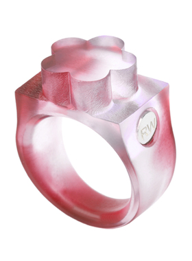 原创设计风磨砂渐变透明戒指