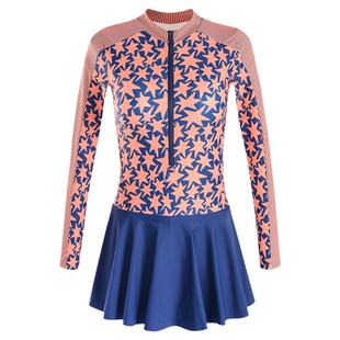 2025新款泳衣女士高级感微胖女孩遮肉大码胖mm连体泡温泉保守泳装