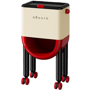 诺室摩方厨房专用免弯腰垃圾桶带盖大容量高脚款可移动自动铺袋筒