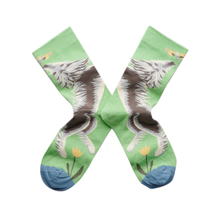 【2件9折】正品法国Bonne Maison中筒袜24春夏袜子男女潮袜棉袜