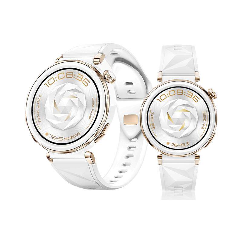 适用华为GT5pro冰川白FKM氟橡胶watch5表带GT6冰晶蓝GT4草木绿智能18女生watchgt5腕表高级春夏41瑞红42配件