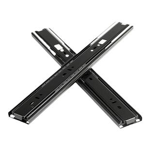 雅洁抽屉轨道滑轨阻尼缓冲三节轨静音导轨轨道橱柜键盘滑轨道轨