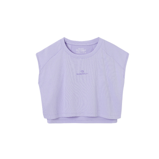 半度闲女童运动速干衣背心t恤洋气2025新款儿童夏装宽松无袖上衣