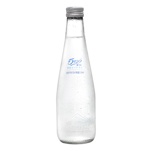 5100西藏冰川天然矿泉水饮用水320ml*24瓶整箱玻璃瓶高端瓶装水
