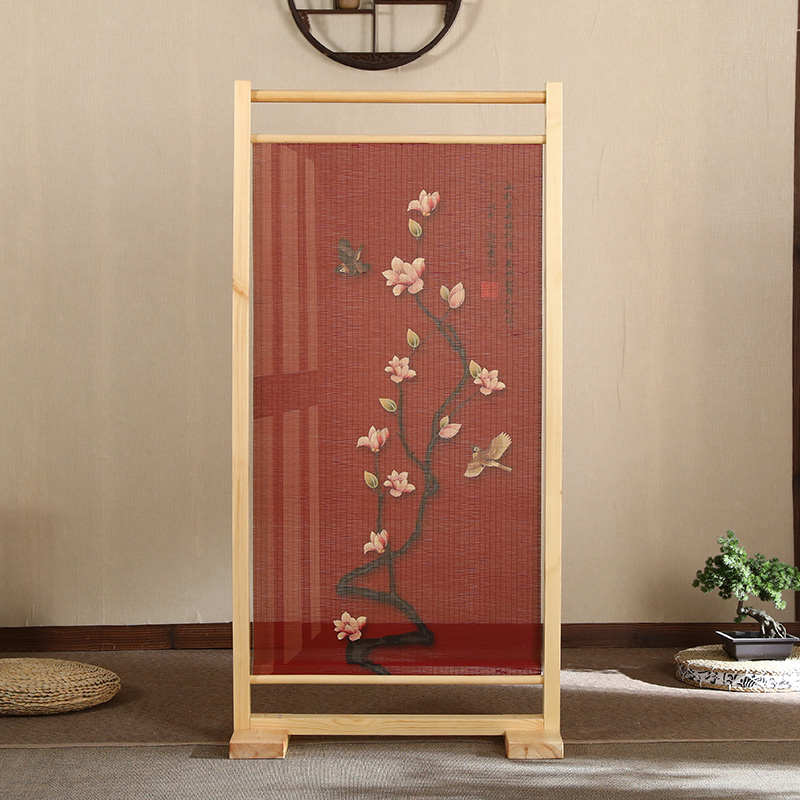 新中式屏风隔断客厅卧室遮挡家用现代简约进门玄关禅意移动座屏