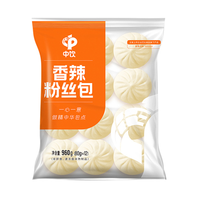 中饮巴比香辣粉丝包960g早餐包子