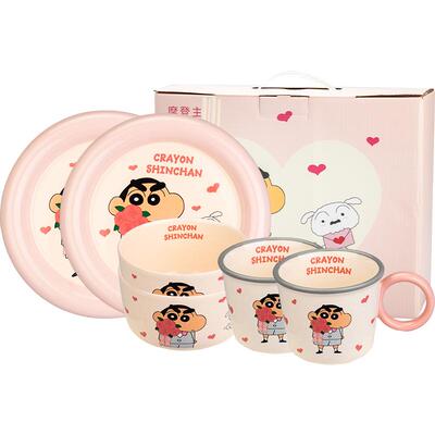 摩登主妇蜡笔小新餐具套装碗碟筷