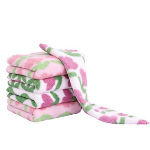 金铂喜吸水抹布家用厨房珊瑚绒印花洗碗巾擦油污不掉毛方巾清洁巾