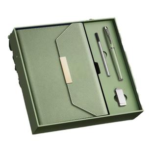 荔枝纹高级感定制商务笔记本礼盒套装2025年新款高档伴手礼本子钢笔u盘年会纪念品奖品礼品订制可印logo刻字