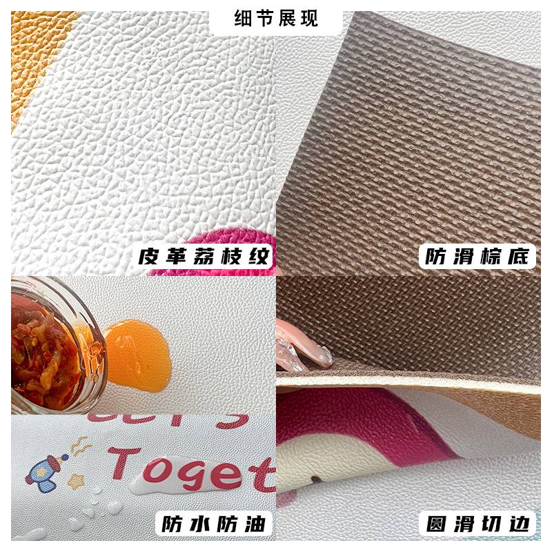 pvc可擦厨房地垫皮革防水防油家用脚垫入户门玄关防脏地垫免洗垫