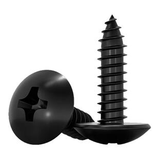 国标黑色304不锈钢十字大扁头自攻螺丝钉蘑菇头镀黑锌M3M4M5MM6mm