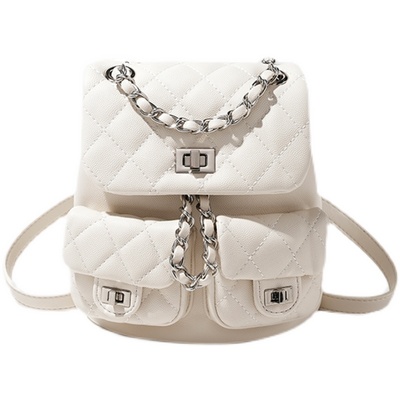 Bag Of Parody2025年新款女高级感小香风菱格双肩背包2025新款