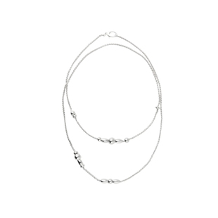 EWEST 素银长款项链新款女长锁骨链原创轻奢秋冬百搭毛衣链颈链