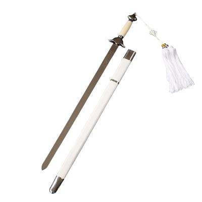 白色太极剑武术表演舞蹈未开刃