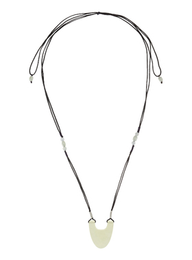 森吾岫玉马蹄长款毛衣链