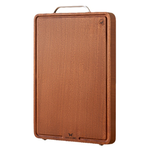 双枪百年龄乌檀木菜板防霉抗菌家用实木砧板双面切菜案板厨房专用