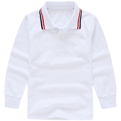 白色T恤衫POLO儿童男孩学生班服