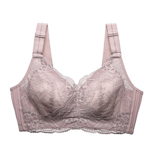 品牌文胸大胸显小超薄款缩胸全罩杯收副乳防下垂上托内衣女大码