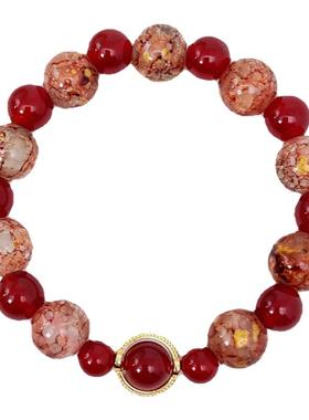 新中式原创玛瑙手串水晶手链礼物