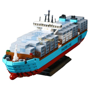 拼图拼搭10241马士基货轮集装箱游轮船拼装中国积木男孩玩具22002