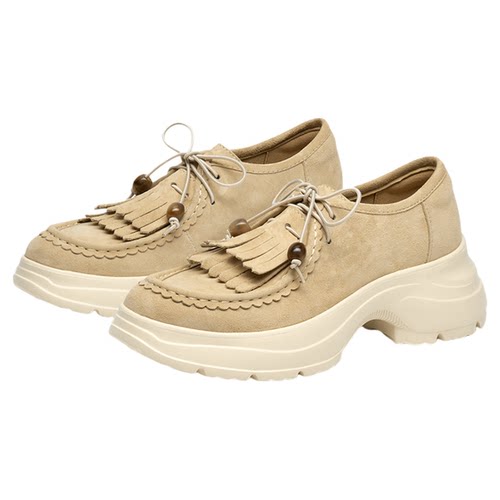 [美洋同款]接吻猫[追风]一脚蹬袋鼠鞋舒适英伦风增高厚底袋鼠鞋