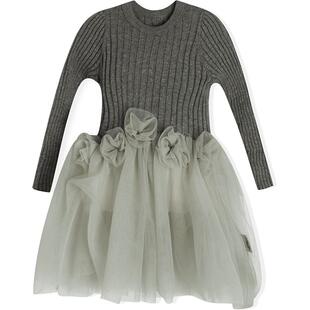 江南布衣婴童长袖毛衫连衣裙生日公主裙拼接春女童婴儿jnbybyjnby