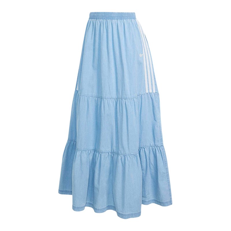 阿迪达斯Adidas三叶草女子2026夏新款三条纹休闲运动半身裙KY8113