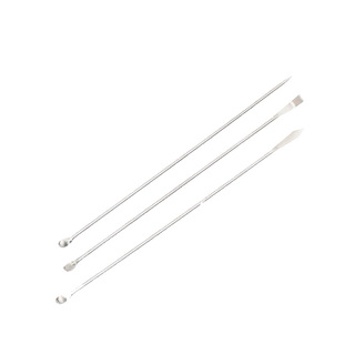 不锈钢微量药勺 3支组小药匙 3*1小勺子 双头 一勺一铲 刮勺 药刮