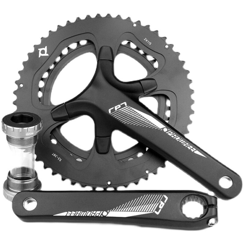 prowheel浩盟公路车曲柄中空一体超轻牙盘11速53T/39T牙盘TRP721C
