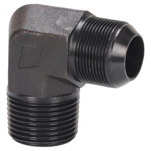 高压油管D型弯头英制+公制外丝转换变径90度外扩口平直角弯头接头