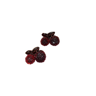 红色樱桃刘海夹前额可爱公主头小抓夹女2026新款半扎发夹发卡头饰