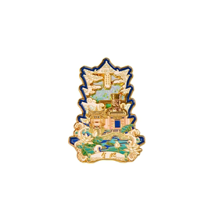 三介文创合肥文创包公园金属流沙冰箱贴安徽旅游景点小礼物