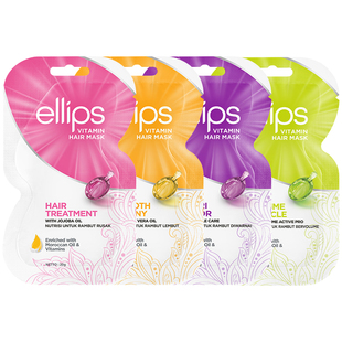 ellips维他命发膜柔顺护发素女改善干枯毛躁修护烫染旅行装