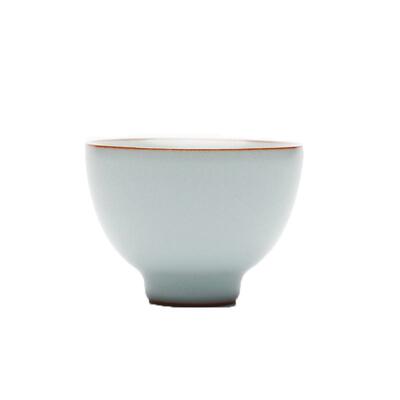 天福彼物梅花汝窑开片个人小茶杯