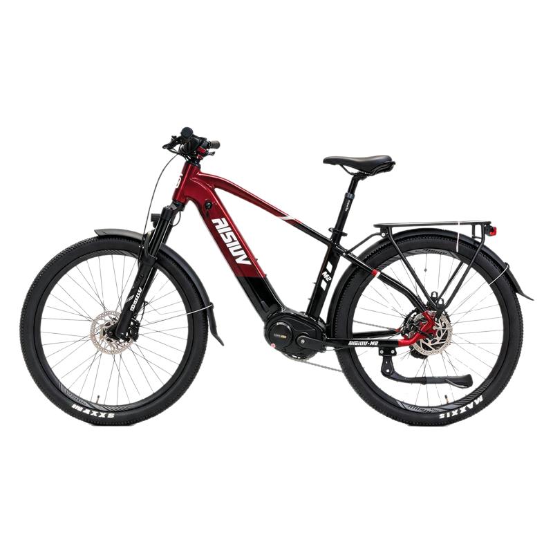 AISIUV ebike中置电机电助力山地自行车越野减震长途旅行电动单车