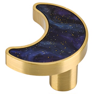 铜匠师法式天然水晶柜门抽屉轻奢现代简约把手衣柜黄铜单孔小拉手