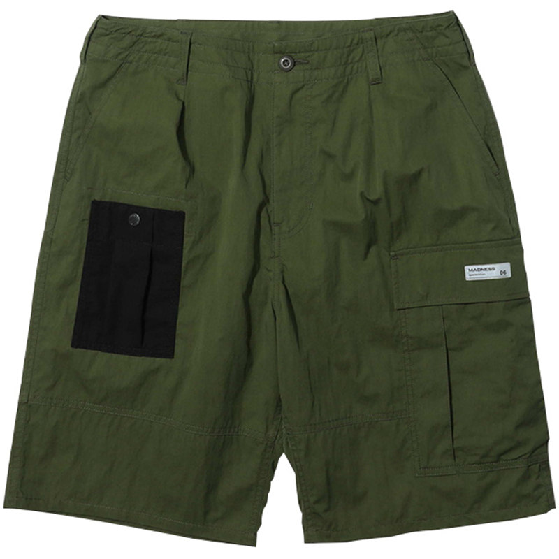 MADNESS CONTRAST POCKET SHORTS撞色拼接五分裤跑步军短裤余文乐