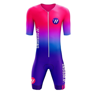 Vvs连体骑行服夏季铁人三项男短袖自行车紧身服公路车专业比赛服