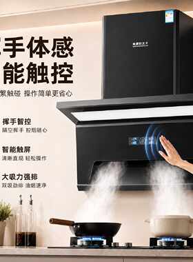 厨房家用侧吸式油烟机大吸力爆炒不跑烟智触控LED照明特价款新