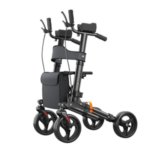 老人轮椅轻便手推车折叠便携助行器辅助行走器代步可坐自助购物车