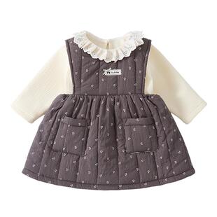 女童连衣裙2026新款冬季宝宝周岁礼服儿童加绒加厚小女孩洋气冬裙