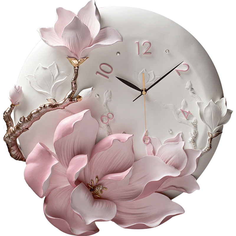 钟表客厅卧室挂钟家用现代时尚创意餐厅壁钟艺术装饰时钟立体浮雕