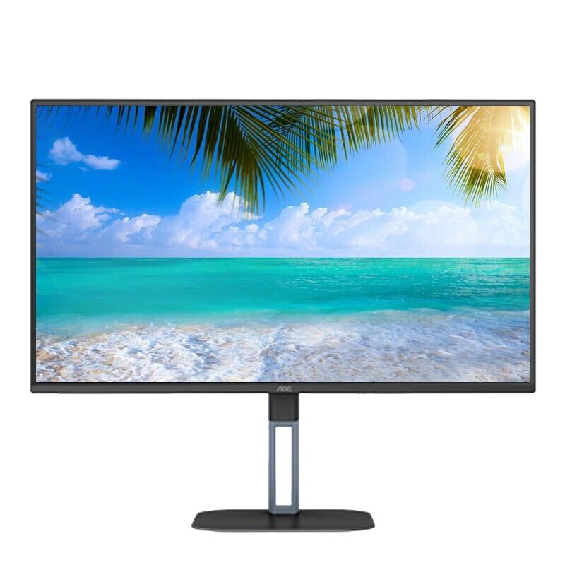 AOC 4K显示器27英寸办公设计可外接笔记本显示屏升降旋转U2790PQ
