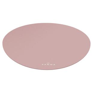 日本山业SANWA椭圆形鼠标垫办公桌垫防滑垫子女生可爱简约时尚